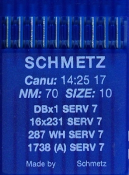 Иглы для промышленных машин Schmetz DBx1 SERV7 №70