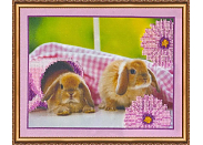 Набор для вышивания Абрис Арт АВ-050 "Кролики 2"