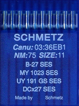 Иглы для промышленных машин Schmetz DCx27 SES №75
