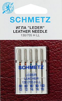 Иглы для швейных машин Schmetz №80-100 для кожи