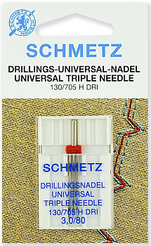 Иглы для швейных машин Schmetz №80/3 тройные