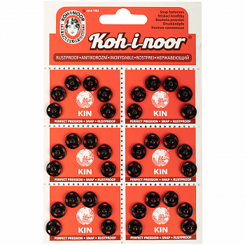 Кнопки KOH-I-NOOR KIN1000 №2 6 шт черные